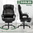 500LBS Ergonomic High Back Office Chair Reclining Adjustable Lumbar Support PU Executive Chair with Footrest-865428096