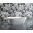 CASCADE 63" Freestanding Solid Surface Bathtub in White