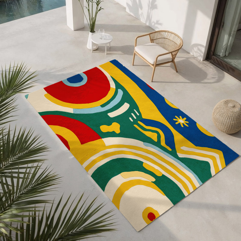 Tapis intérieur et extérieur Cheeky Splash, Rectangulaire 3 pi x 5 pi