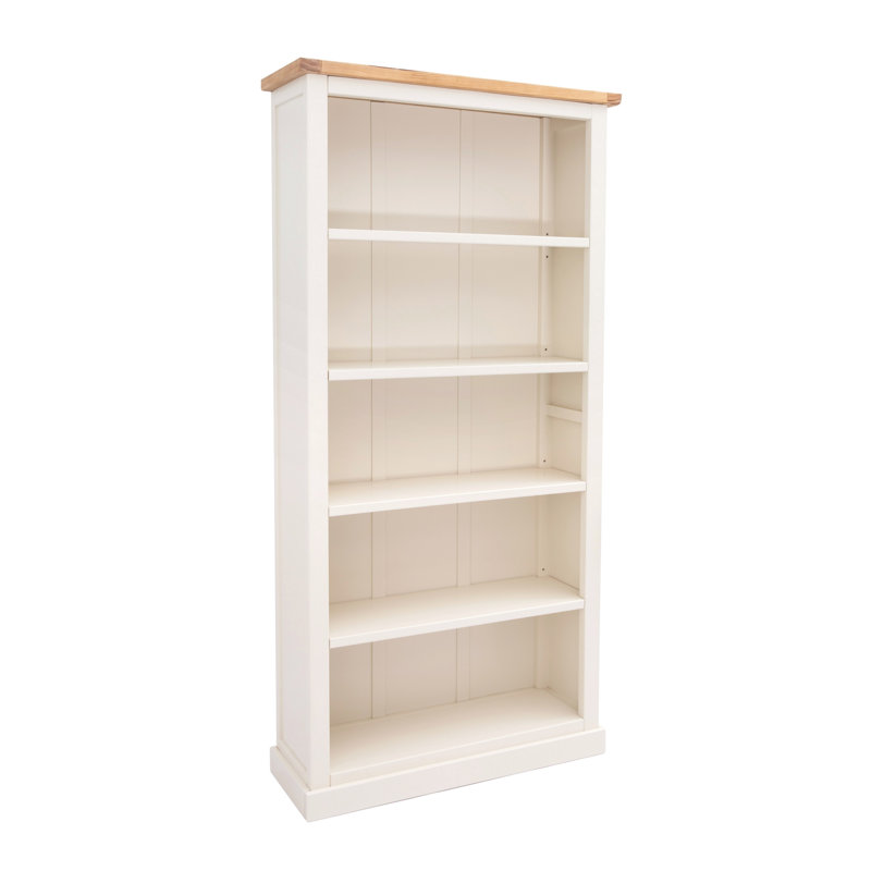 Arley 90cm H x 90cm W Standard Bookcase, 90cm H x 90cm W x 30cm D, Off White