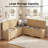 3-Piece L-Shaped Storage Bench with Upholstered Cushion - Corner Dining Bench for Kitchen, Entryway & Reading Nook