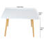Table d'ordinateur moderne en bois blanc, L 40 po x l 24 po x H 30 po - Bureau durable et élégant pour le bureau à domicile, la chambre à coucher ou le bureau