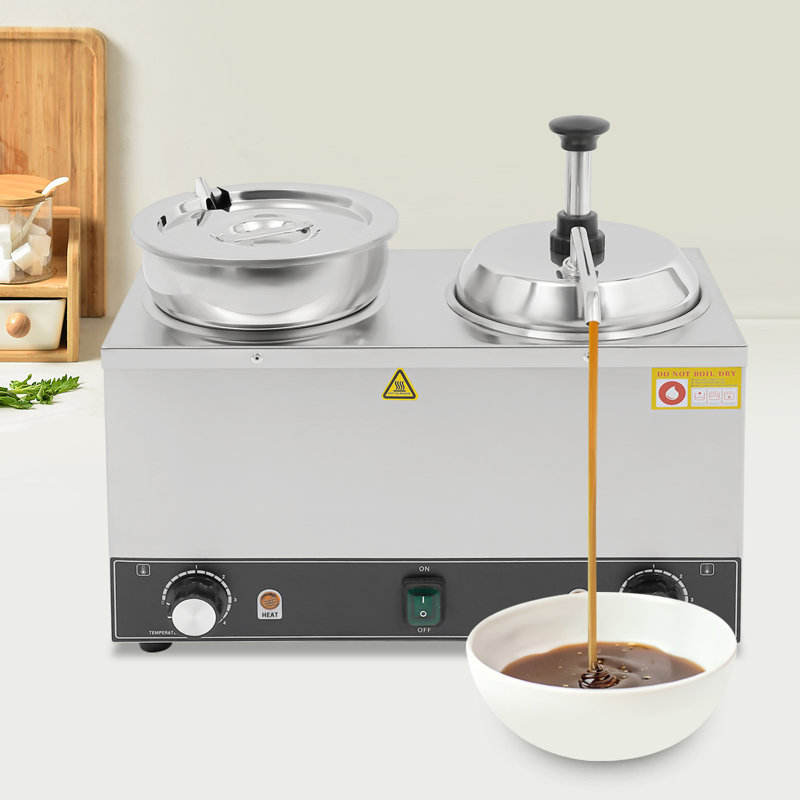 800W Condiment Pump Sauce Dispenser, Electric Cheese Warmer with Pump