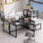 67 inch Computer Desk with Storage Printer Shelf-105524458
