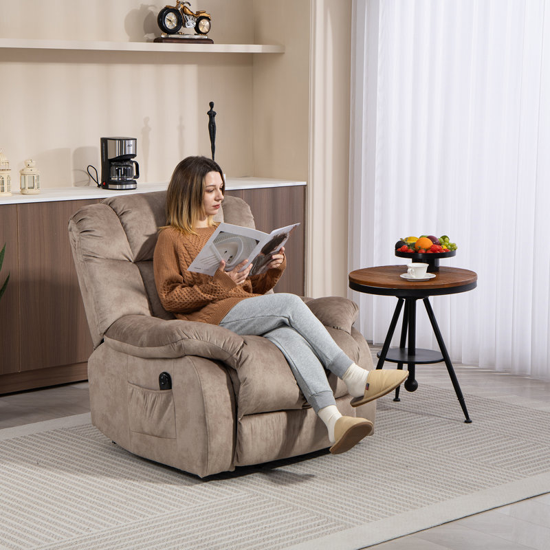Power Lift Recliner Chair For Elderly,Heavy Duty Recliner W/Safety Motion Mechanism And Comfortable Upholstery, Light Camel