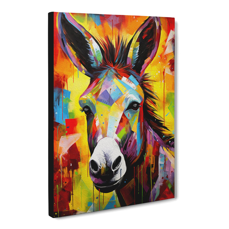 Donkey Abstract - Wrapped Canvas, 50cm H x 35cm W x 3cm D
