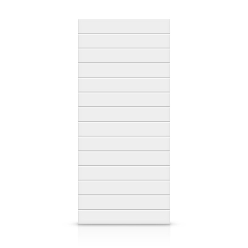 Porte à panneaux en bois massif et manufacturé, Crème clair, 30 po x 96 po