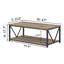 Table basse rectangulaire de 47 po avec étagère de rangement ouverte Hulstein, chêne-2075754345-2075754388