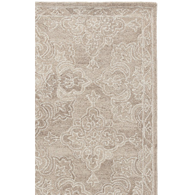 Laine touffetée à la main Martha Stewart; Tapis d'intérieur en coton damassé