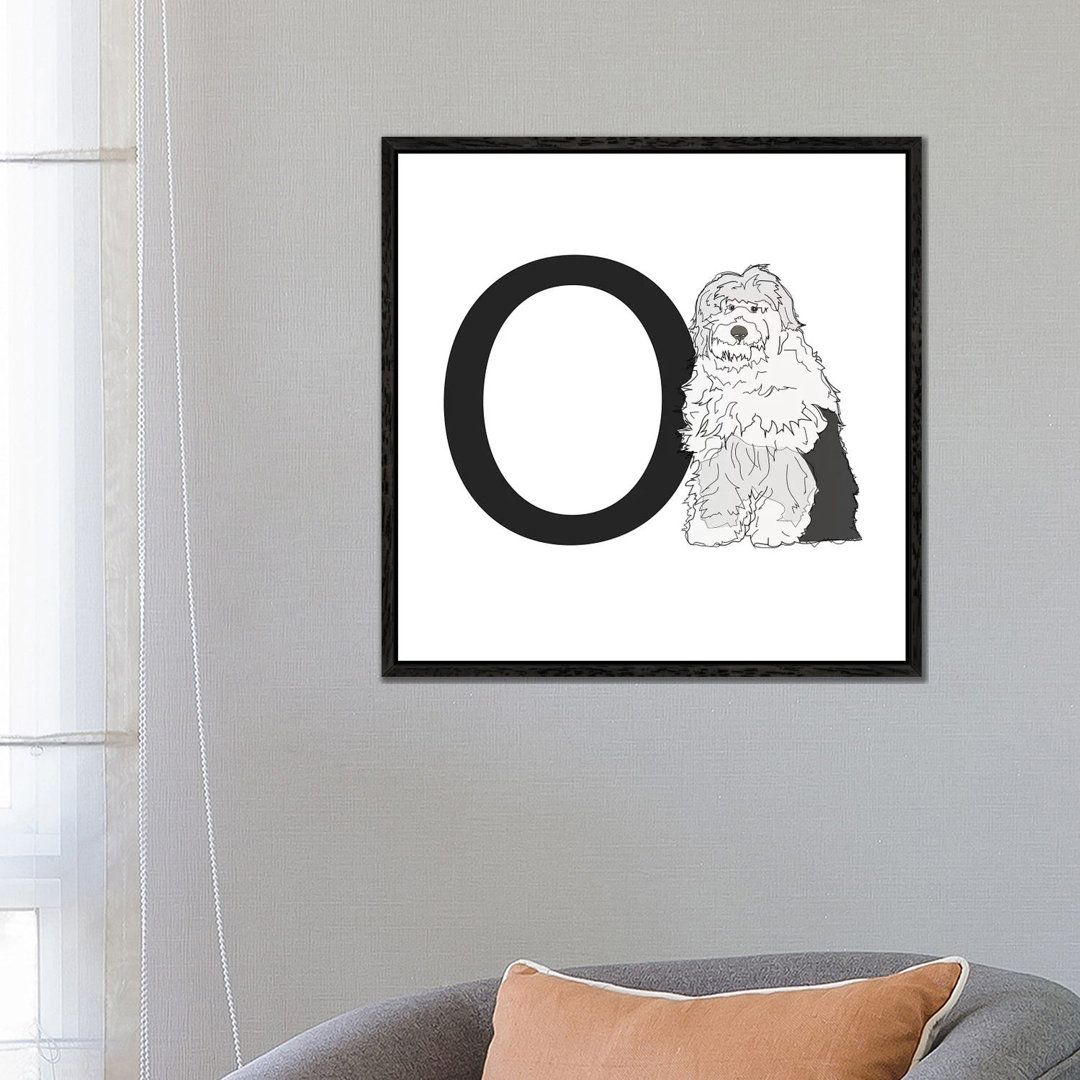 O Is For Old English Sheepdog von Sketch And Paws - Gallery-Wrapped Canvas Giclée on Canvas