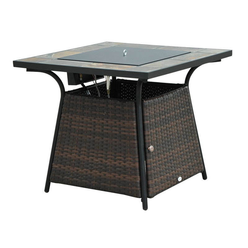 Rohoman Outsunny Table with Fire Pit