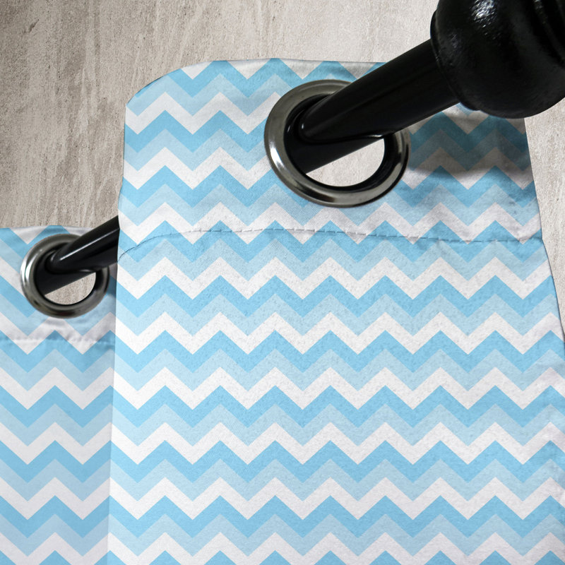 Sateen Blackout Curtain Pair, 50" W x 72" L, Blue