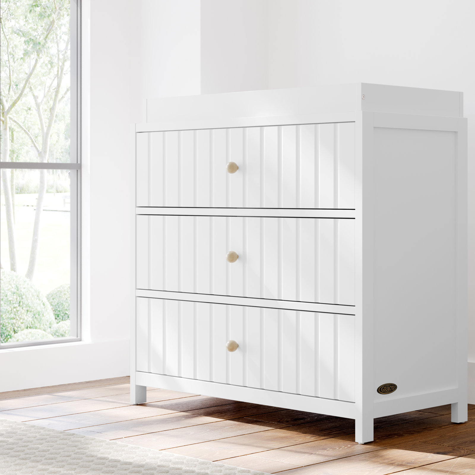 Graco Teddi 3 Drawer Chest With Changing Topper, White
