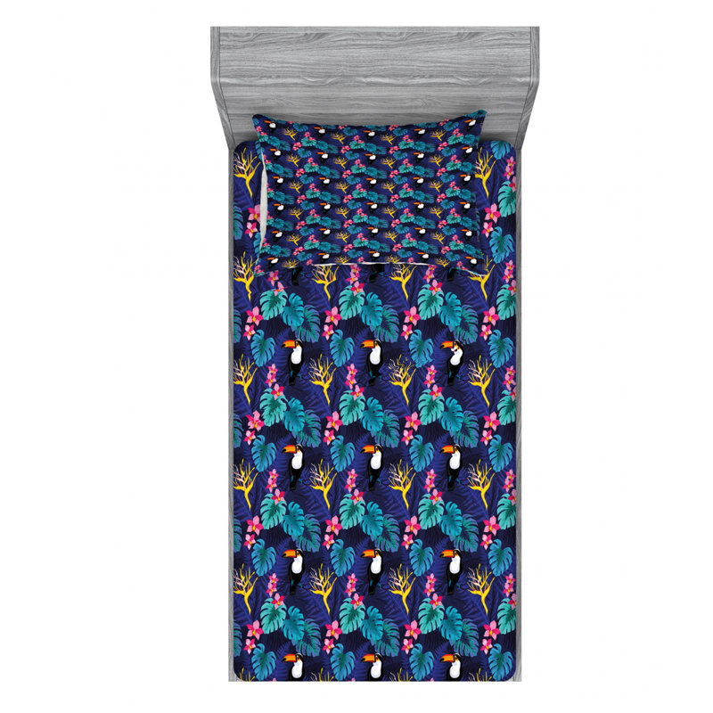 Ensemble de draps Aloha, Ensemble de draps pour lit simple TG avec drap-hou