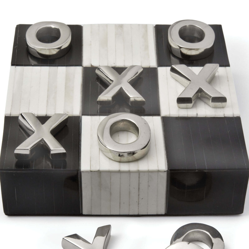 Tic Tac Toe Flat Board, Nickel