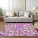Washable Floral Indoor / Outdoor Rug