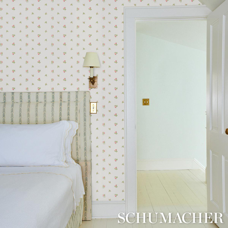 Margie Floral Wallpaper, Gris