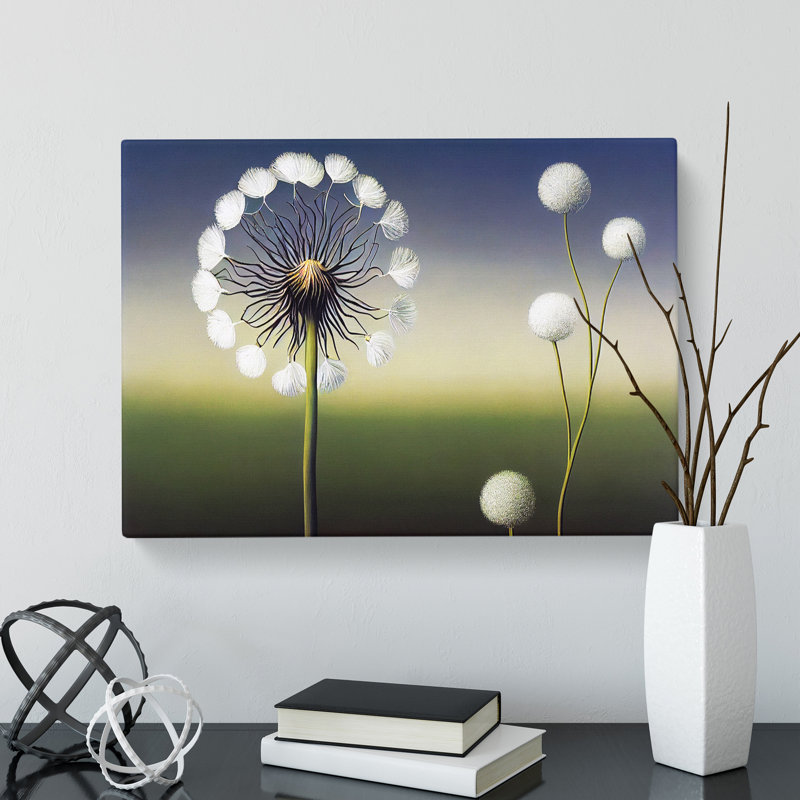 Stunning Dandelion Flowers - Wrapped Canvas Print