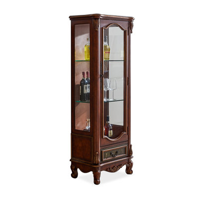 Nut-brown Solid + Manufactured Wood+Glass Display Cases