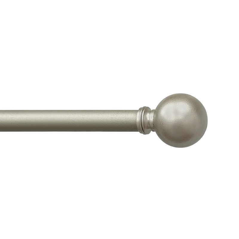 Tringle à rideau simple réglable 5/8 po argent, H 2,2 po x l 49,5 po x P 2,2 po