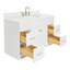 Meuble-lavabo sur pied simple 54 po avec plateau en quartz Hamlet-94003794