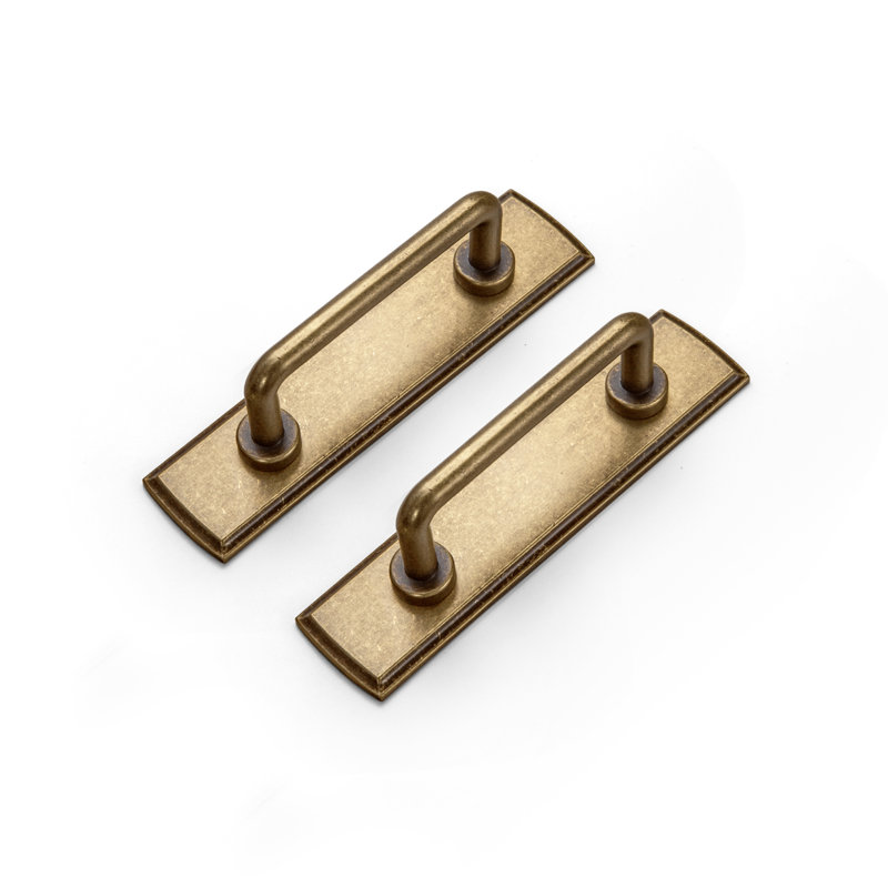 Poignée barre 3 trous avec support G011 - Laiton antique, Laiton antique, 3