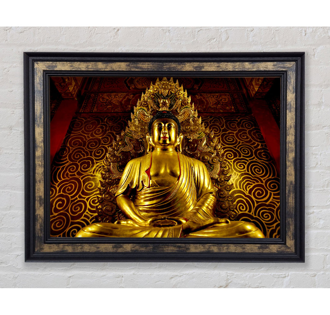 Thailändischer Goldener Buddha - Druck