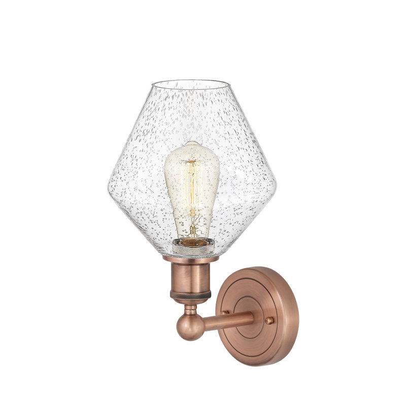 Amylea Steel Armed Sconce, Antique Copper