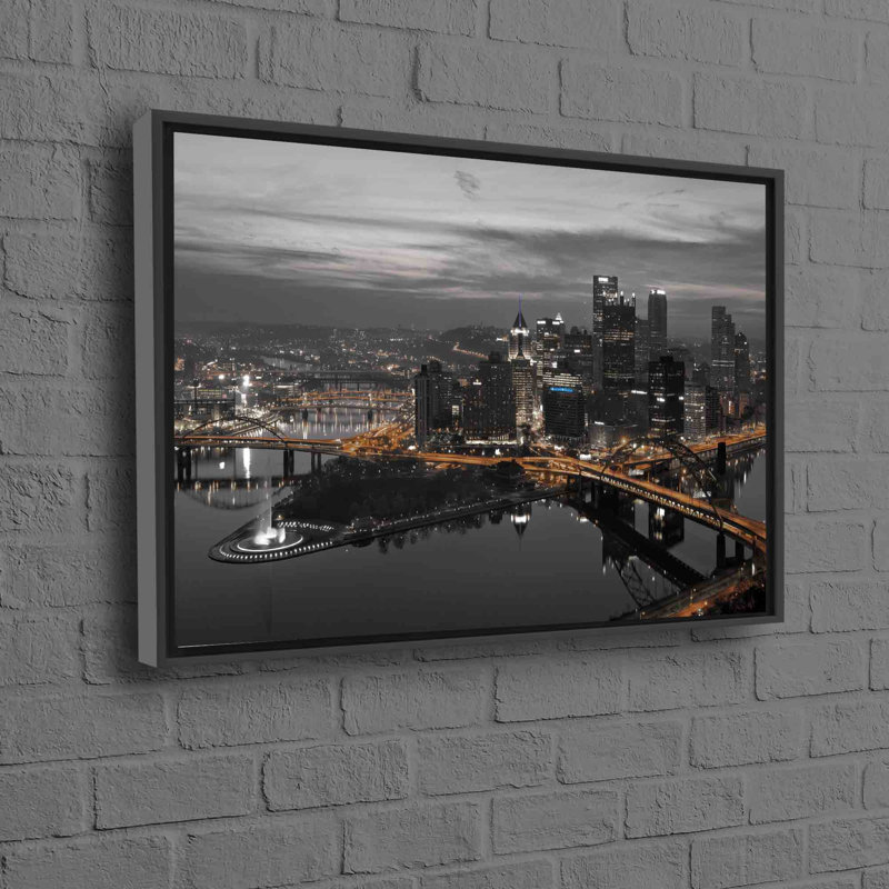 Print on Canvas, 40 cm H x 60 cm W, Black, Framed Print without Mat