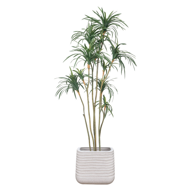 Pin artificiel 80,57 po en pot, Blanc