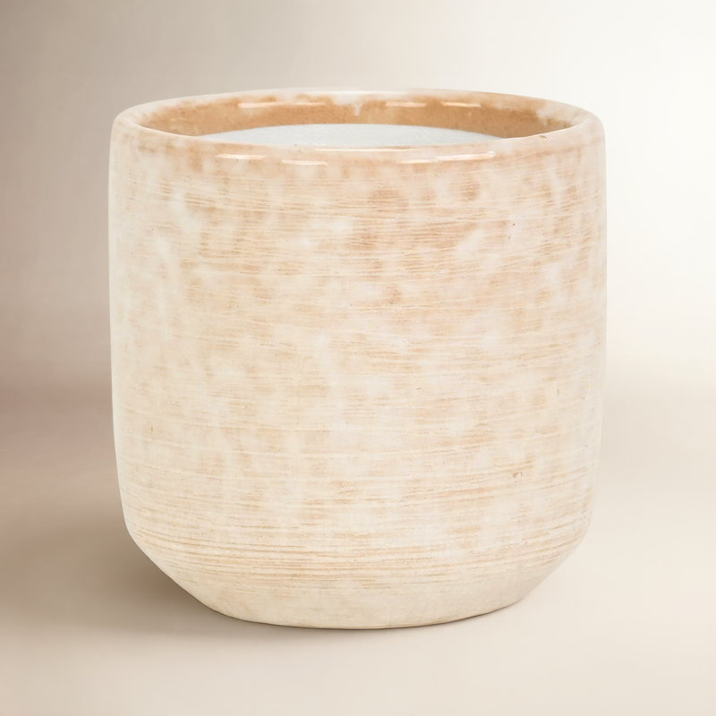 Sia Handmade Ceramic Pot Planter, White, 3" H x 3.25" W x 3.25" D