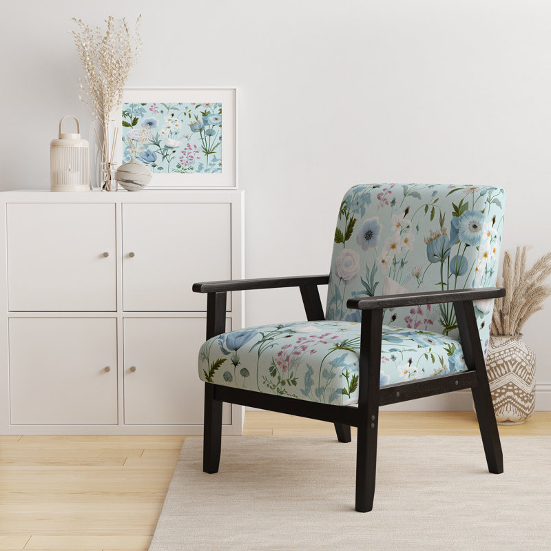 Chaise avec accoudoirs rembourrée Blossoming