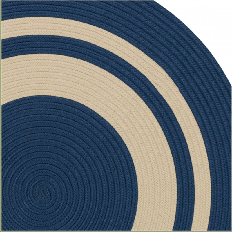 Don Indoor / Outdoor Reversible Area Rug - True Blue, Round 12'