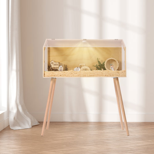 Fresh Look at Tucker Murphy Pet Spacious Wooden Hamster Cage With Stand Clear