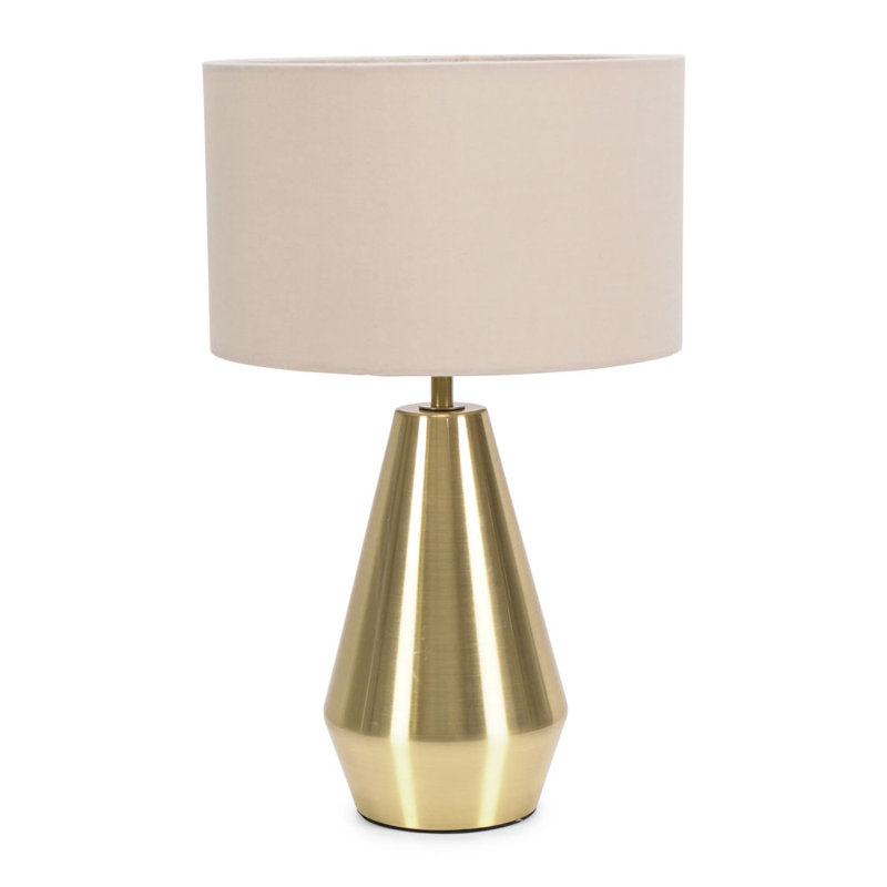 Metal Table Lamp, Natural, Gold, Yes