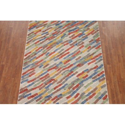 Tapis rayé abstrait moderne
