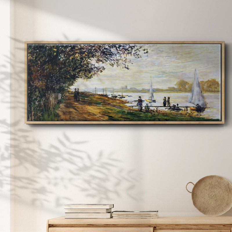 The Riverbank at Le Petit - Toile encadrée, H 12 po x l 30 po