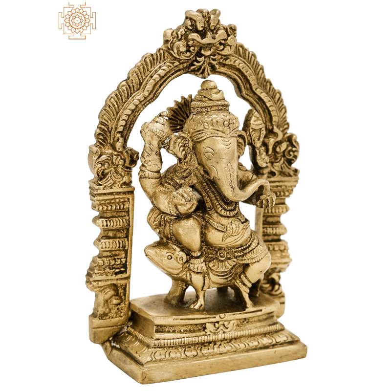 Figurine Temple Ganesha, Or