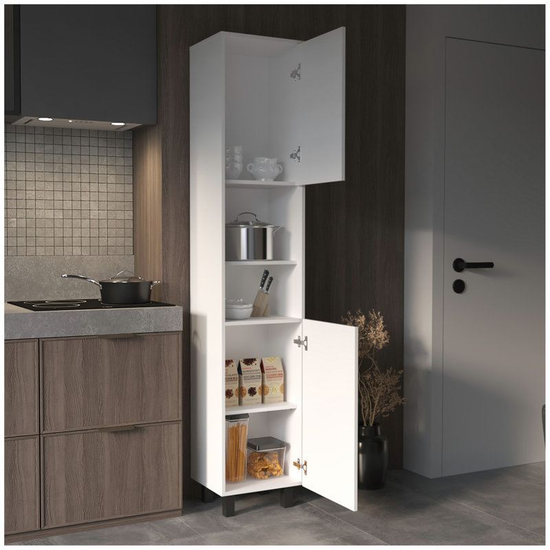 Thorndike 2-Shelf Rectangle Pantry Cabinet, White