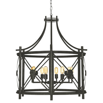 Lustre tambour à 8 lumières Rosette