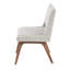 2 chaises de salle à manger - Assise et dossier rembourrés Capacité maximale de 300 lb en bois de pacanier gris 4,75 po