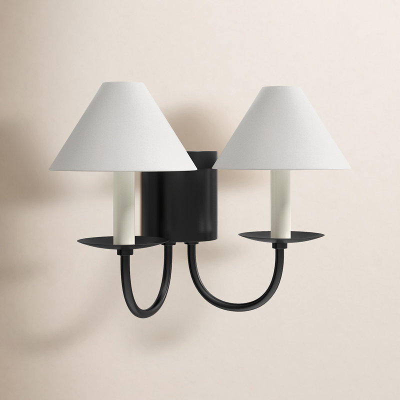 Volta Schwarz 2 - Light Dimmable Candle Wall Light, Soft Black
