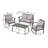 HONOLULU 4PC PE WICKER SET