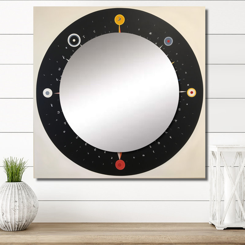 Universal Blossoming Pastel Harmony IV - Abstract Spirals Large Square Mirror For Wall Art Decor, 23" x 23"