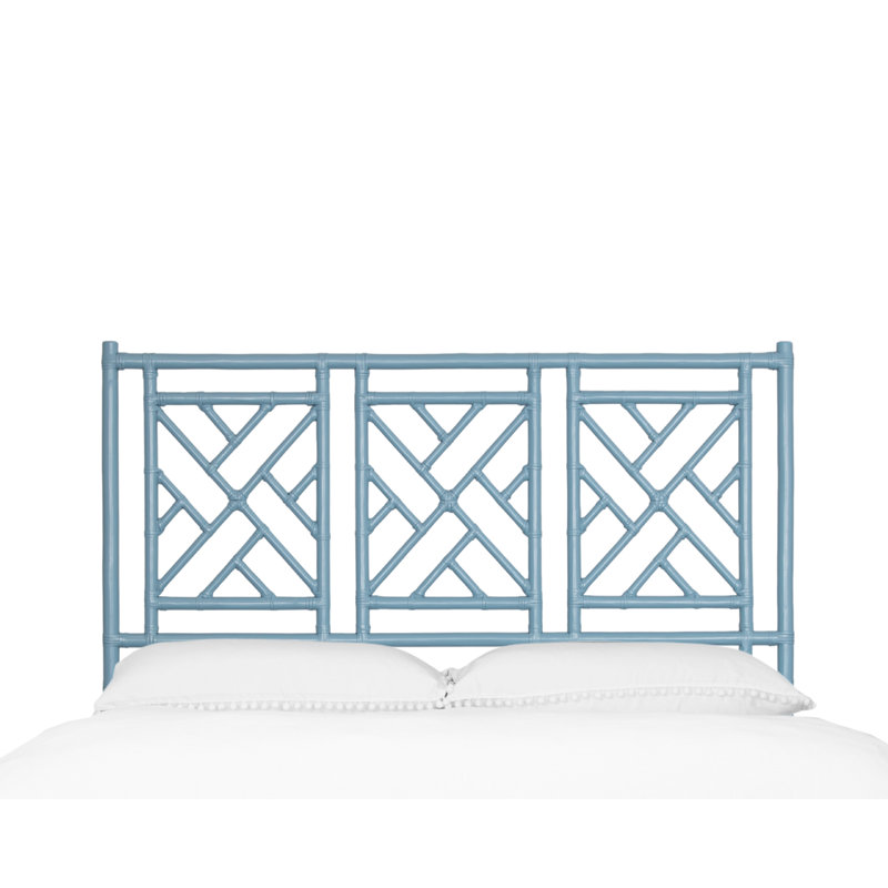 Chippendale Open-Frame Headboard, Queen, Pool Blue