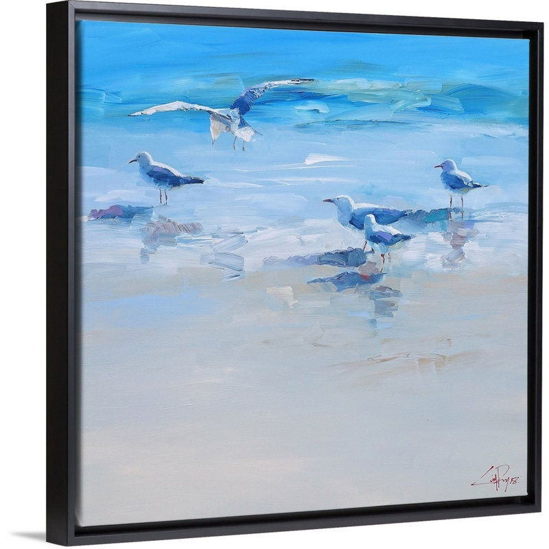 « Landing » par Craig Trewin, reproduction d’art sur toile, Cadre noir, H 14 po x l 14 po x P 1,75 po