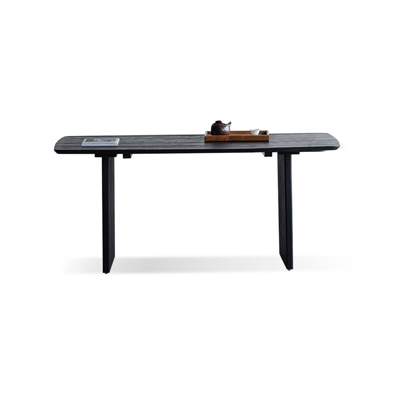 Black Rectangular Solid wood Butterfly Leaf Dining Table, 29.53"H x 62.99"L x 31.5"W