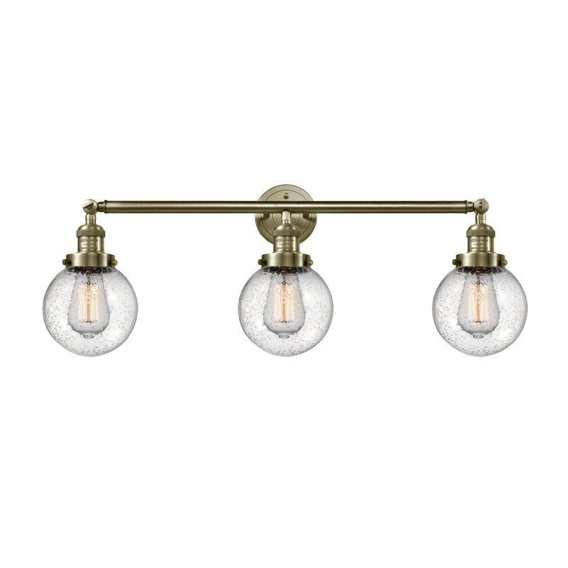 Éclairage pour salle de bain 3 lumières Lorri, Laiton antique, Incandescente
