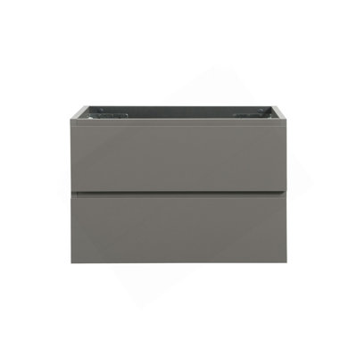 Alice-30W-102, armoire murale SANS lavabo, couleur grise, avec deux tiroirs, pré-assemblée
