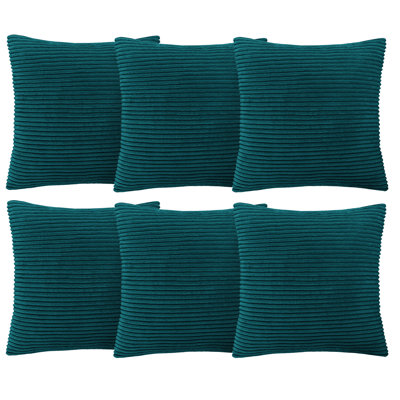 Aspire Homeware Striped Square Velvet Cushion Cover